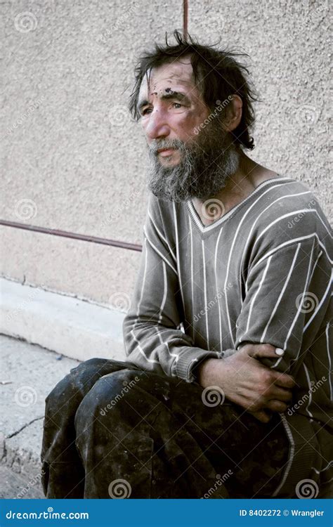 Homeless Man In Depression Stock Photo Image Of City 8402272