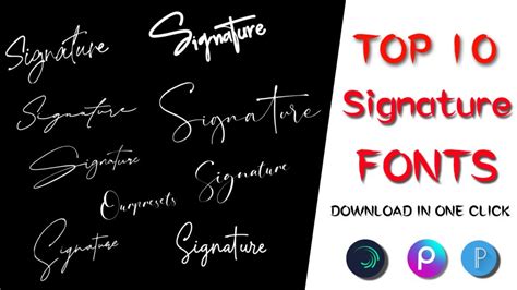 Top 10 signature fonts download | Custom signature fonts download