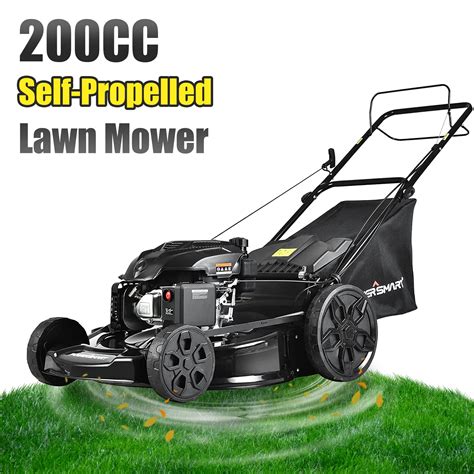 Seizeen Self Propelled Lawn Mower Gas Powered Cordless Walk Behind Mower With 200cc 4 Stroke