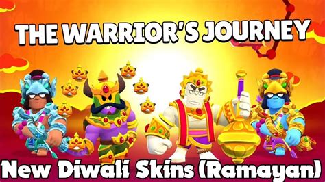 All New Brawl Stars Diwali Skins Explained Warriors Journey Brawlstars Youtube