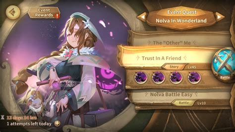 Sdorica Sunset Nolvas Storyline Nolva In Wonderland Trust In A