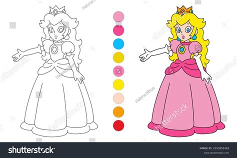 Super Mario Princess Peach Coloring Pages