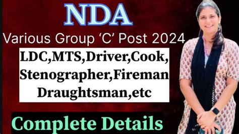 Nda Various Group C Post Recruitment Ldc Mts Fireman Cook