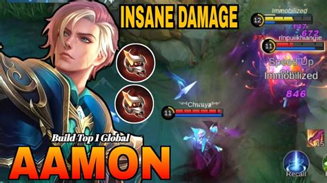 New Buff Aamon One Shot Demage And Best Emblem Build Top Global