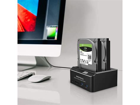 RSHTECH USB 3 0 To SATA Dual Bay External Hard Drive Dock With SD TF