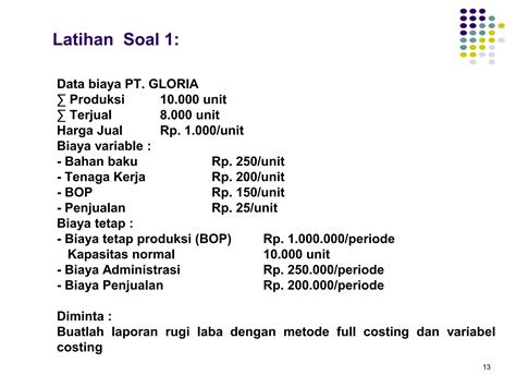 Variable Costing Penentuan Harga Pokok Variabel Ppt