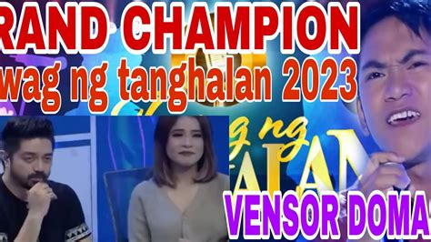 Tawag Ng Tanghalan GRAND CHAMPION Vensor Domasig Napakaganda Ng