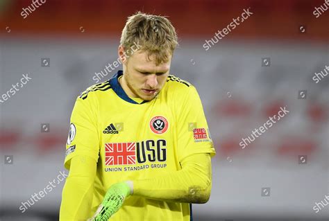 Sheffield Uniteds Goalkeeper Aaron Ramsdale Looks Editorial Stock Photo