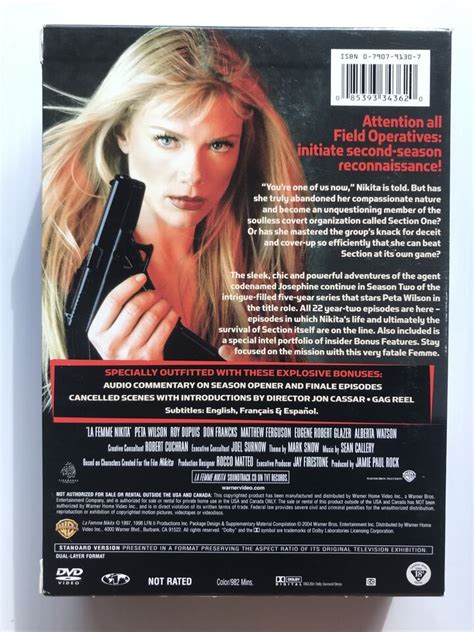 La Femme Nikita The Complete Second Season DVD 2004 6 Disc Set Peta