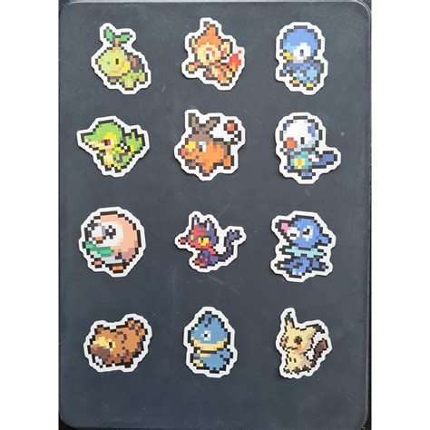 Pokemon 8 Bit Pixel Art Stickers Series 3 Shopee Singapore