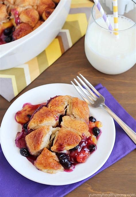 Peach Blueberry Cobbler Recipe Yummy Healthy Easy