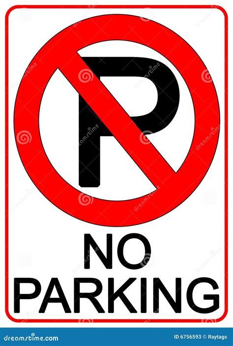 No Parking Sign stock illustration. Illustration of circular - 6756593