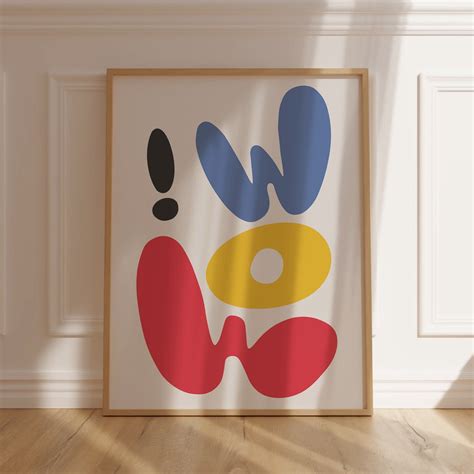 Wow Print Wow Art Trendy Prints Colourful Poster Typography Print ...