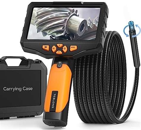 Dual Lens Inspection Camera With Electric Rotation Probe Teslong