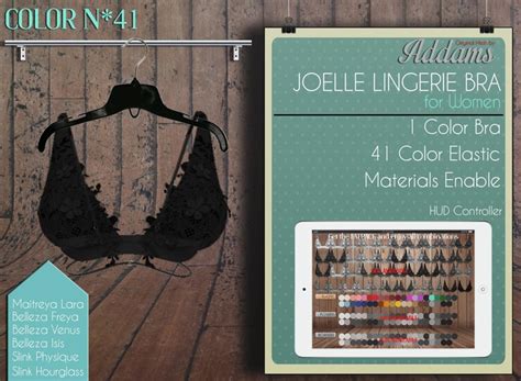 Second Life Marketplace Addams Lingerie Joelle Mesh Bra For Maitreya Slink Belleza 41