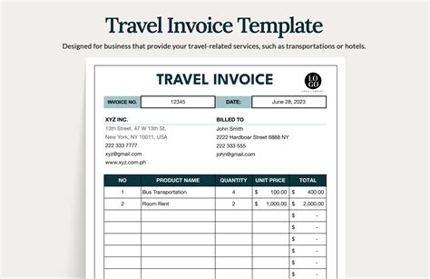 Travel Agent Bill Format In Excel Infoupdate Org