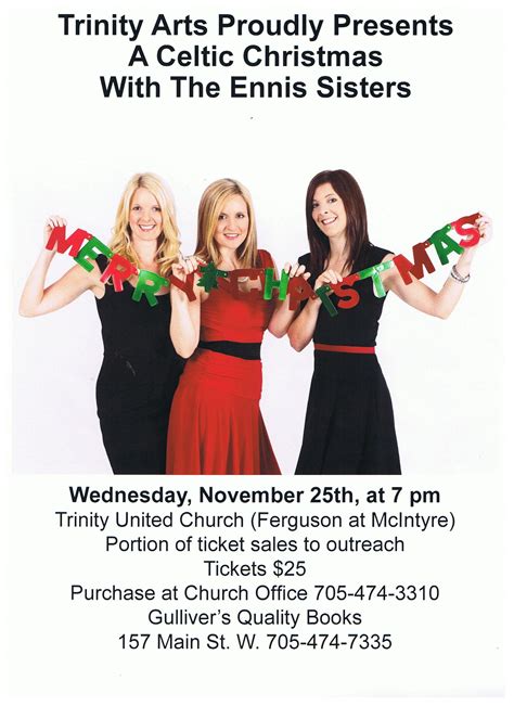 The Ennis Sisters: A Celtic Christmas Concert | Trinity United Church ...