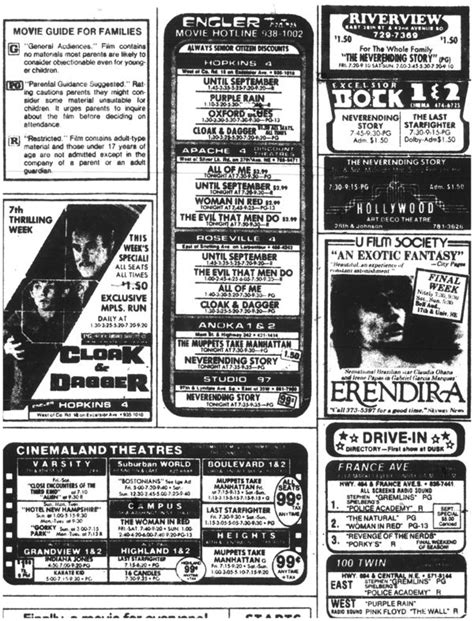 BRIANORNDORF.COM: Minnesota Movie Ads - September 1984