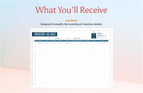 Inventory Log Sheet Template in Excel, Google Sheets - Download ...