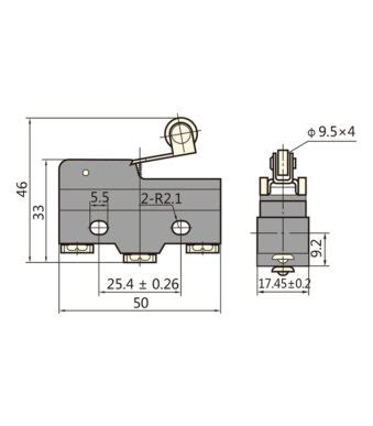 Micro switch avec levier à galet YBLXW 5 11G2 Tunisie