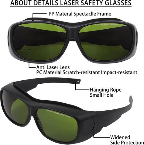 Hanchs Gafas De Seguridad L Ser Gafas De Terapia De Luz Roja Gafas