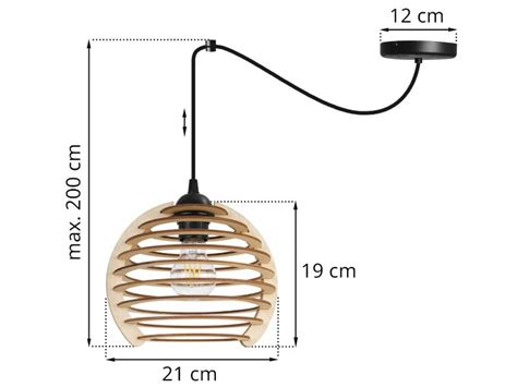 Lampa Wisz Ca Typu Paj K Klosz Drewniana Kula A Urowa Cm Z