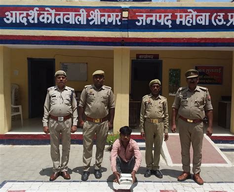 महोबा थाना श्रीनगर पुलिस टीम ने 500 ग्राम अवैध गांजा के साथ अभियुक्त