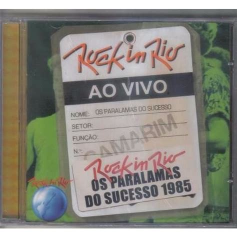 Cd Os Paralamas Do Sucesso Rock In Rio Lacrado Shopee Brasil