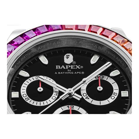 Bape Type 4 Bapex Crystal Stone Watch Silverbape Type 4 Bapex Crystal