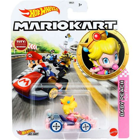Baby Peach Mario Kart Pipe Frame Hot Wheels