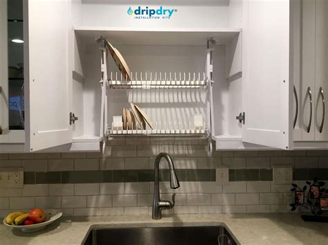 DripDry Drying Rack Fits All Cabinets A Hidden Cabinet Dish Rack