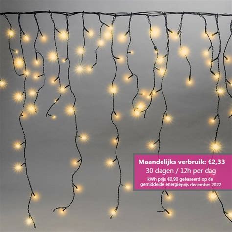 Meisterhome Ijsregen Kerstverlichting Lichtgordijn Meter Ijspegel