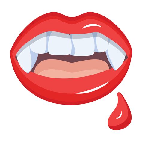 Trendy Bloody Mouth 21079677 Vector Art at Vecteezy