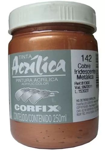 Tinta Acrílica Met 250ml Corfix 142 Cobre Iridescente Parcelamento