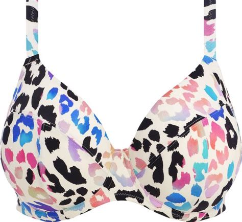 Elomi Party Bay Uw Plunge Bikini Top Dames Bikinitopje Multi Maat