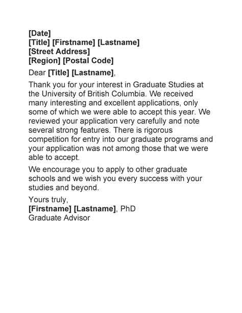 34 College Rejection Letter Samples And Examples Templatelab