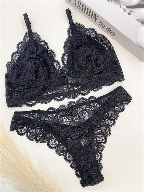 Conjunto Sem Bojo Forrado Preto Calcinha Isis Site Exclusivo De Lingerie