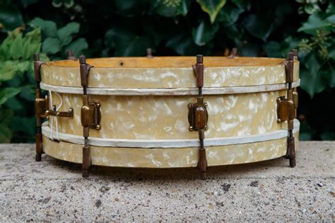 Vintage S Jedson X Snare Drum In White Marine Pearl More Drums