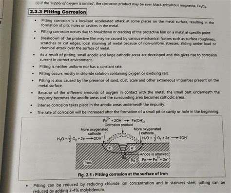 (ii) If the 'supply of oxygen is limited; the corrosion product may be ev..