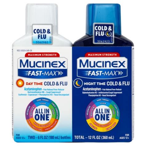 Mucinex Fast Max Severe Cold Flu Day Night Time Liquid Duo Pack