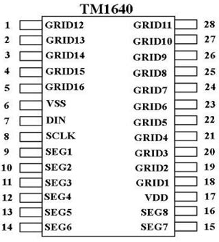 TM1640 Datasheet PDF LED Driver Control Circuit Titan