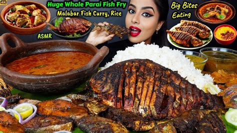 Asmr Eating Spicy Whole Fish Curry Riceking Ghee Frymathi Fish Fry