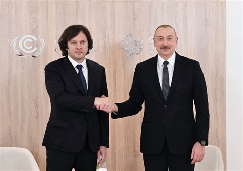 President Ilham Aliyev Meets With Prime Minister Of Georgia Photo