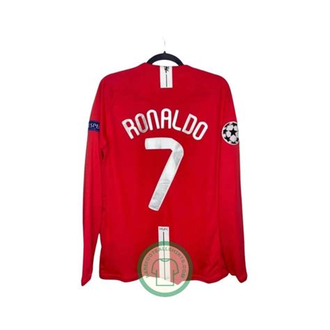 Manchester United 2007 2008 UCL Final Long Sleeve Home Shirt Rare