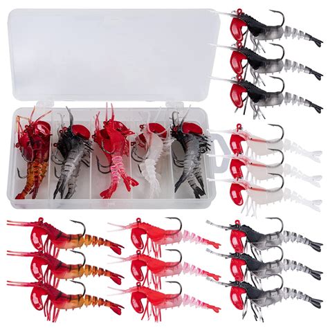 Goture Soft Shrimp Lures Fishing Popular Bait For Freshwater Fish And