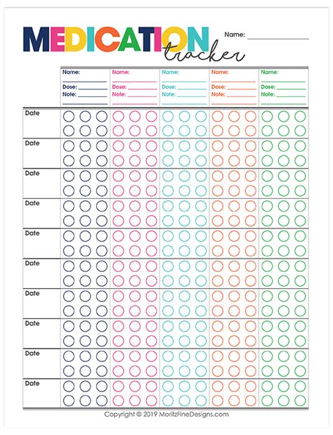 The Medication Tracker Is A Free Printable That Is Perfect To Keep