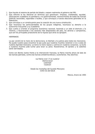 Tercera Declaración de la Selva Lacandona PDF