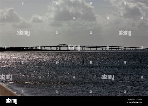 View Of A Section Of The Chesapeake Bay Bridge Tunnel Stock Photo Alamy