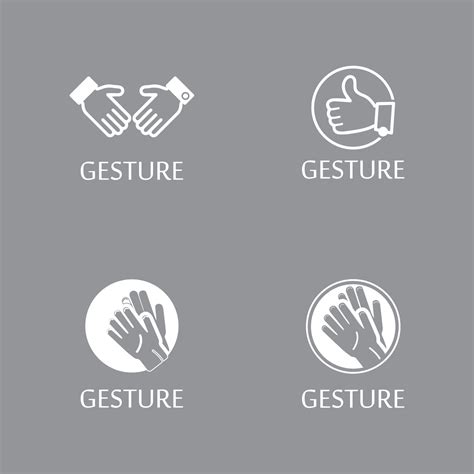 Hand gestures and sign language isolated 10454073 Vector Art at Vecteezy