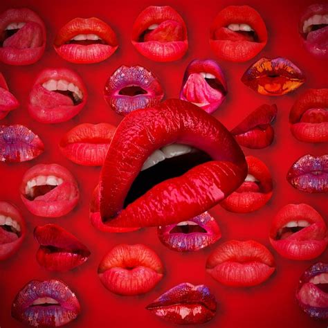 Premium Photo Lips And Mouth Female Lip In Red Background Woman Lips